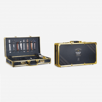 MALETA DE BARBERO GOLD - Productos de Barberia -【BARBERALIA】